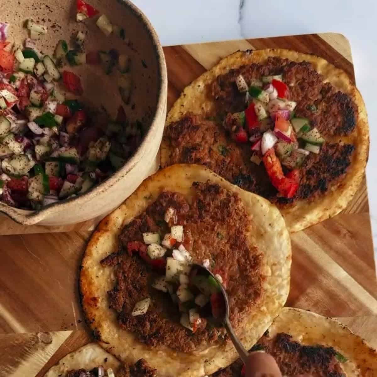 Middle Eastern Smash Tacos (Lebanese-Inspired) Tacos on board