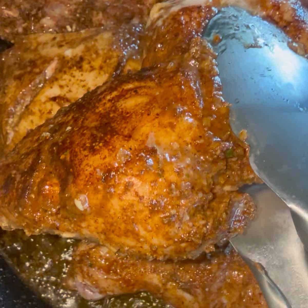 Browned Chicken in pan