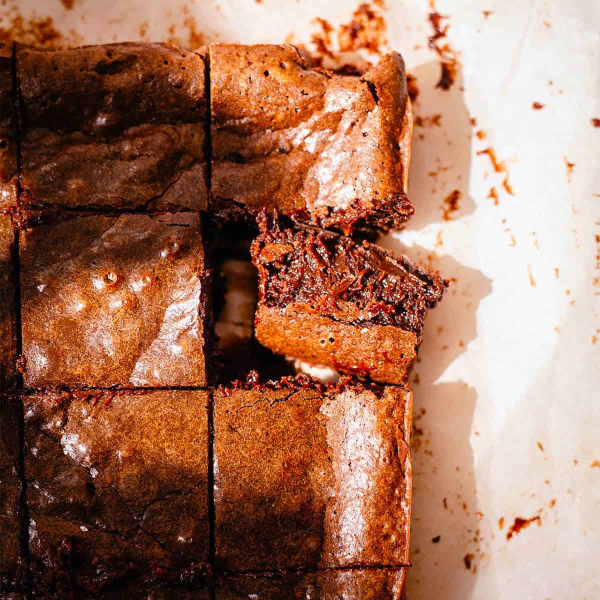 Brown Butter Brownies intersection close up