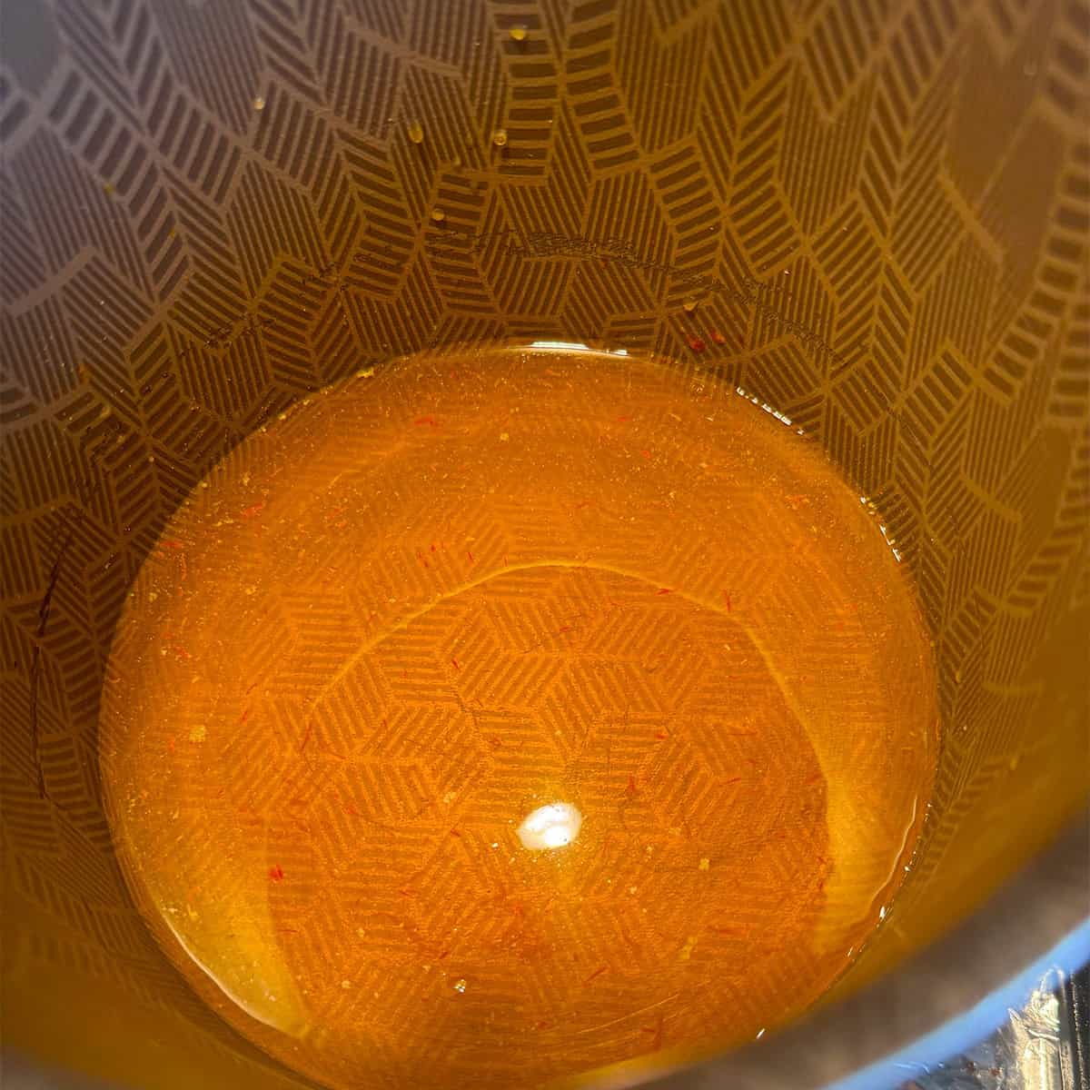 Water added to tea pot