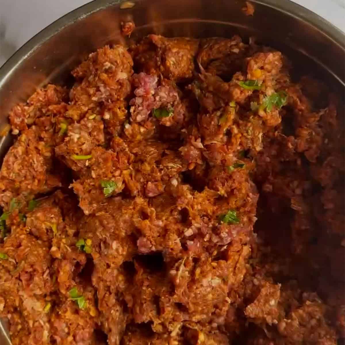 Lamb mix in bowl