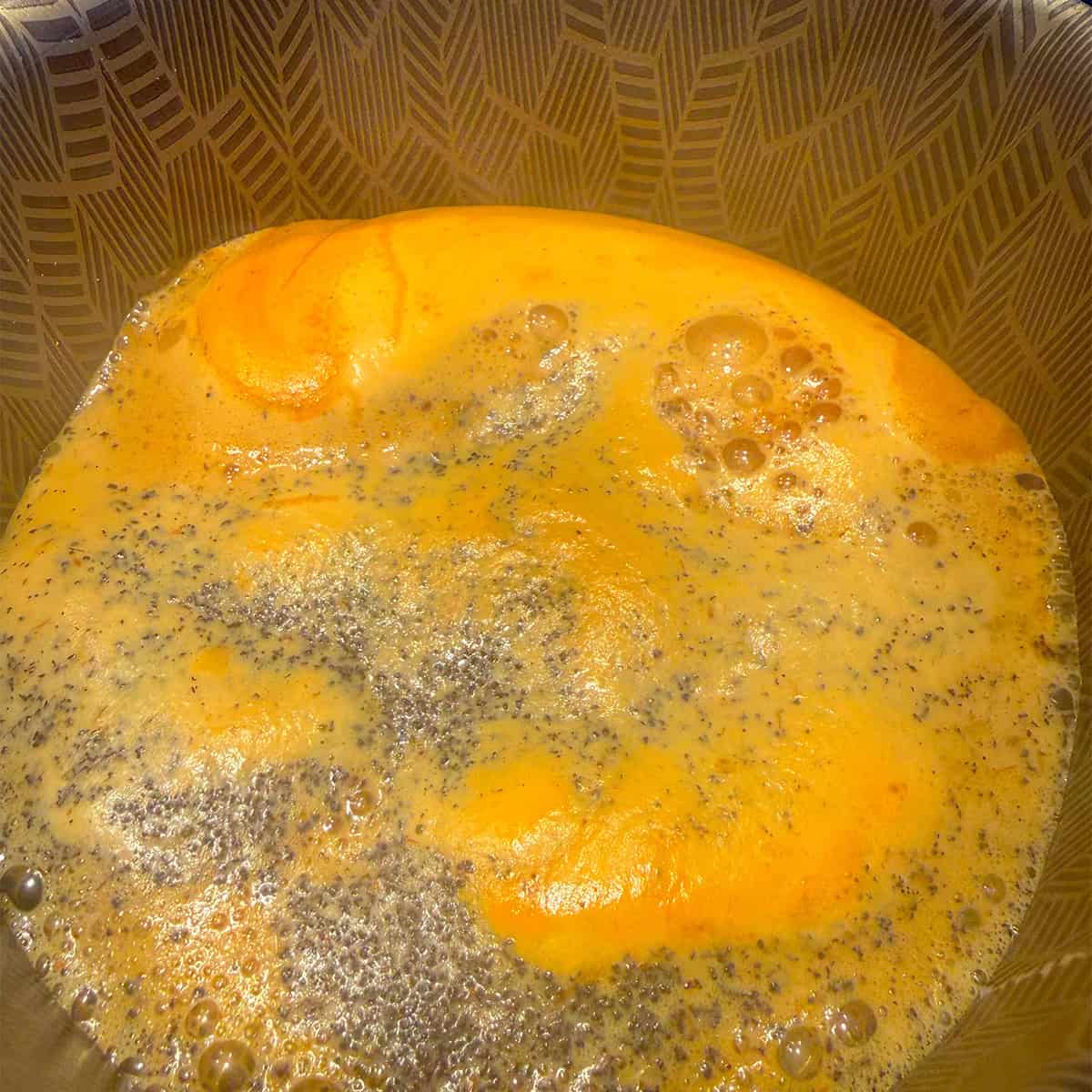 Milk added to tea pot